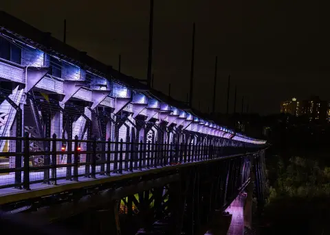 Le High Level Bridge au-dessus de la North Saskatchewan River, à Edmonton