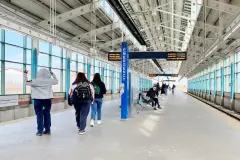 Le quai de la station du LRT Belvedere, dans le nord-est d’Edmonton